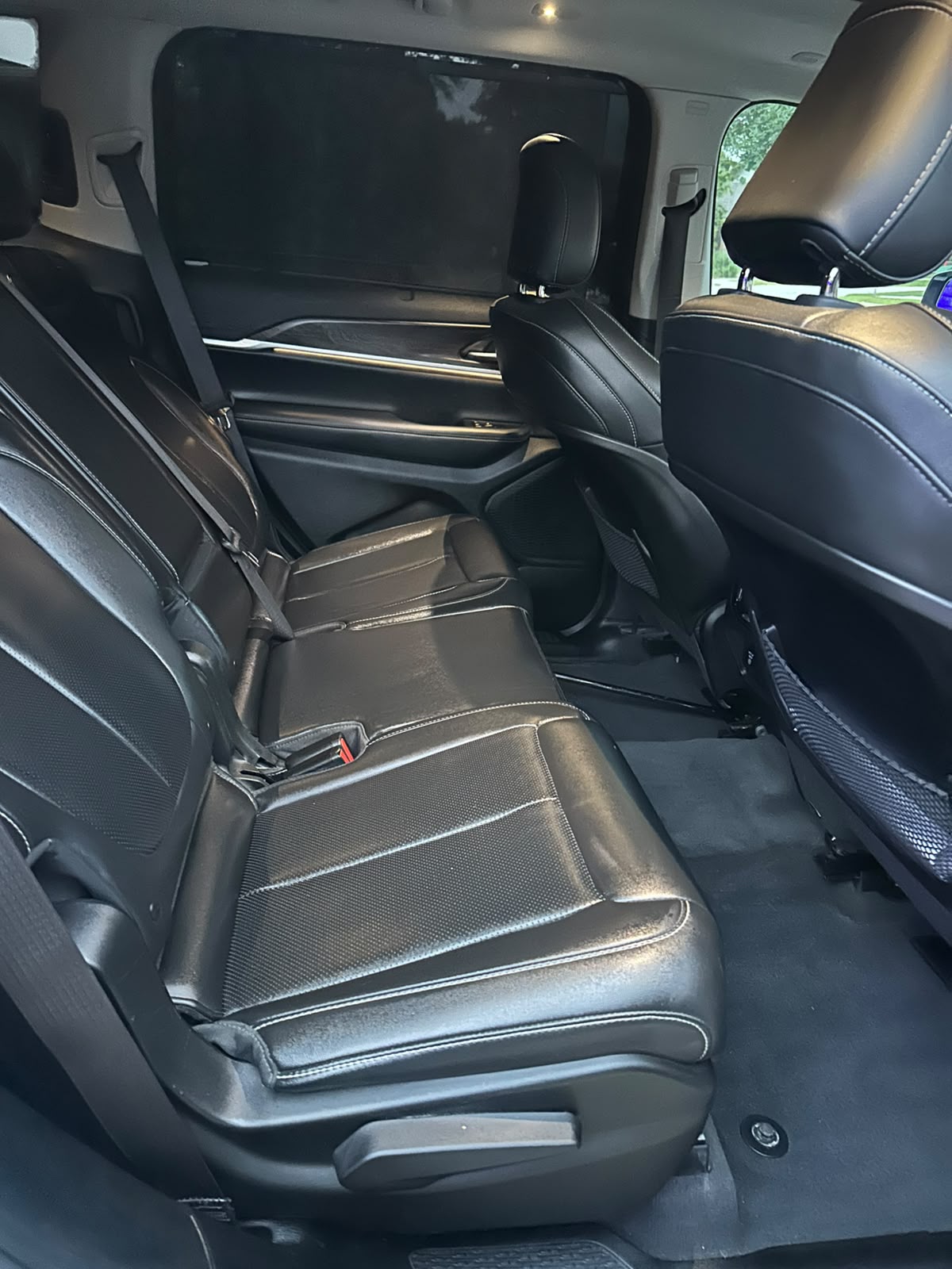 Rear vehicle interior after detailing